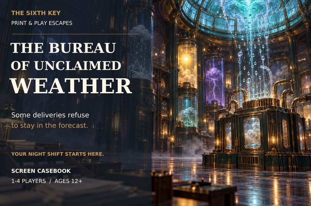 [TSK-PRINT-WEATHER] The Bureau of Unclaimed Weather - Printable Escape